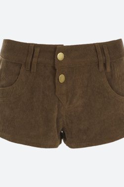 Baddie Leopard Corduroy Shorts