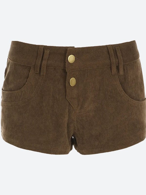 Baddie Leopard Corduroy Shorts