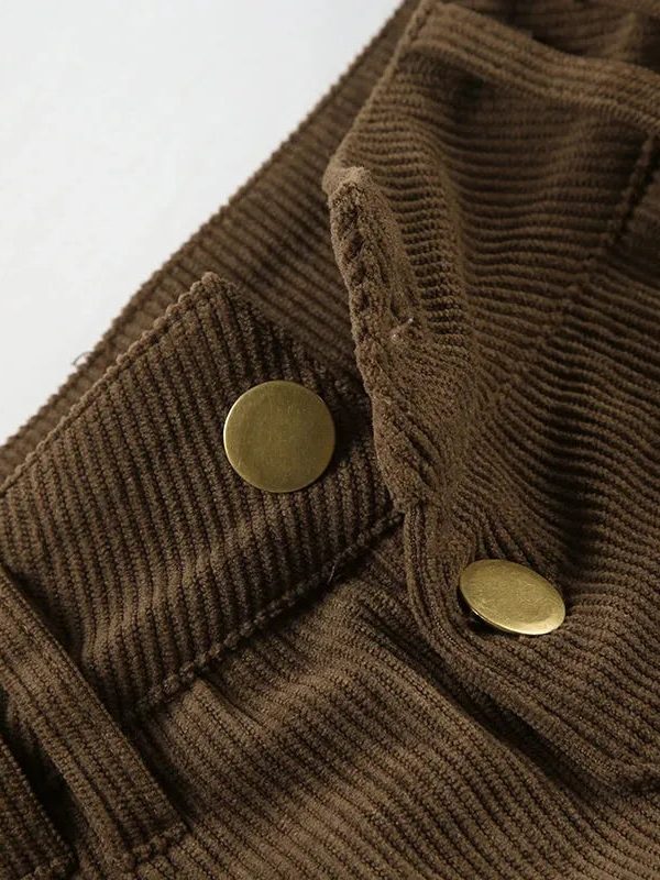 Baddie Leopard Corduroy Shorts