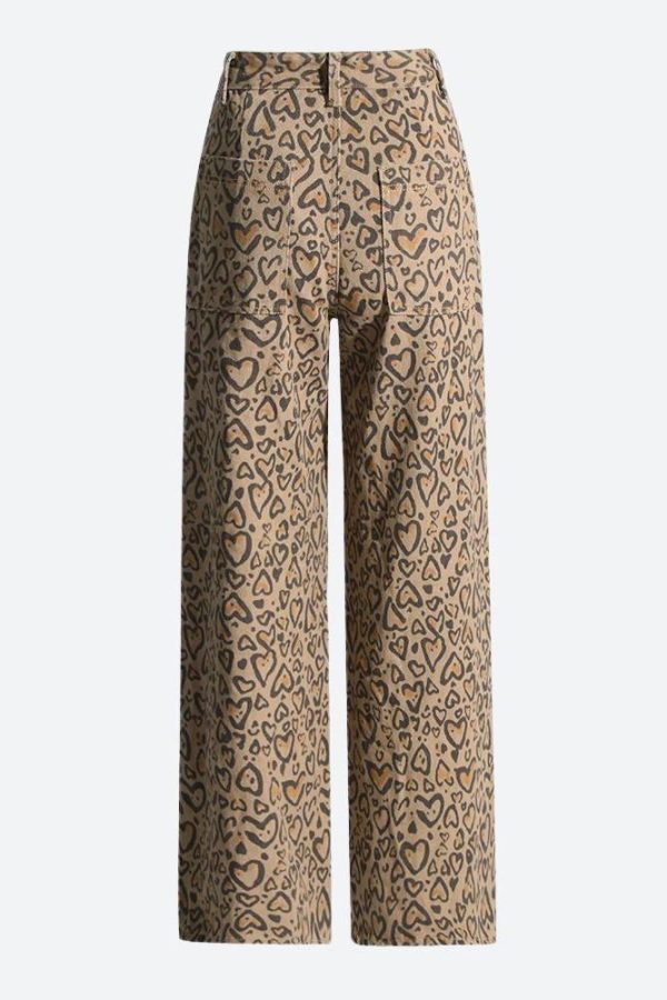 Baddie Leopard Embellished Cut Out Pants