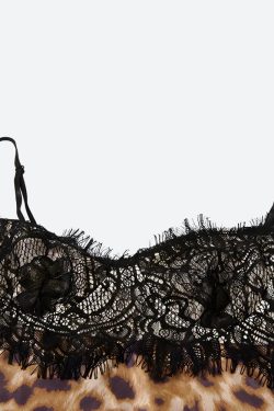 Baddie Leopard Lace Mini Dress