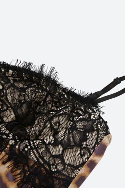 Baddie Leopard Lace Mini Dress