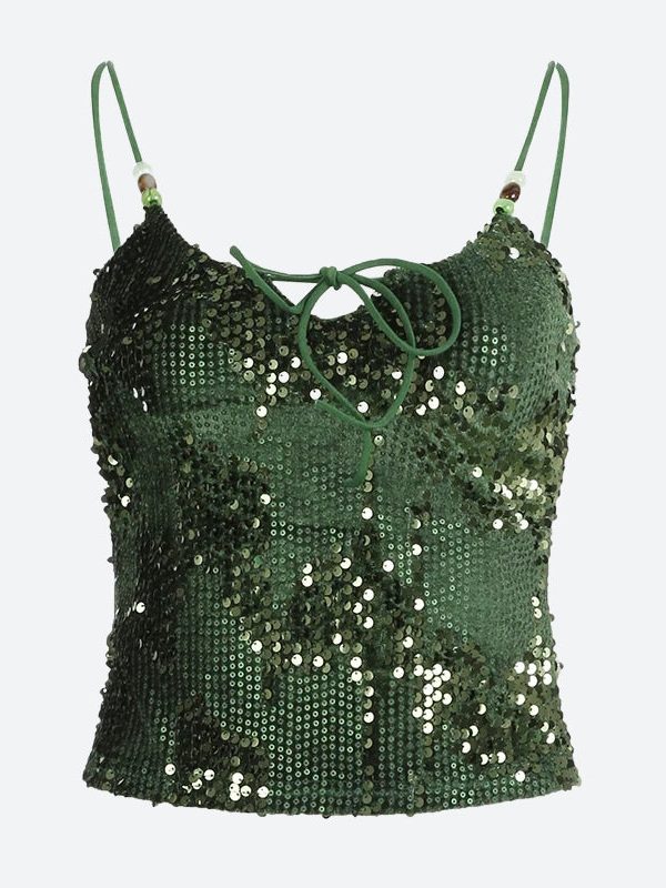 Baddie Sequined Top