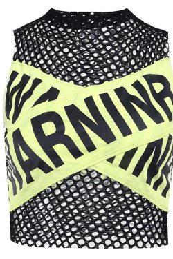 Baddie Warninr Fishnet Tank Top