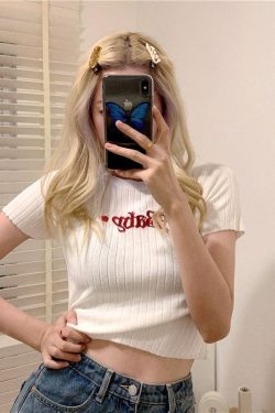 Barbie Embroidered Crop Top