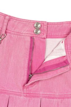 Barbie Pleated Denim Mini Skirt