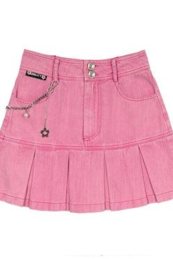 Barbie Pleated Denim Mini Skirt