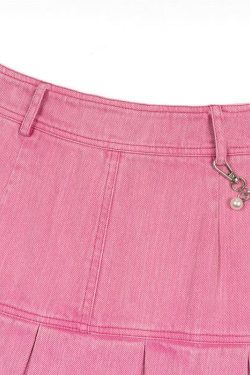 Barbie Pleated Denim Mini Skirt