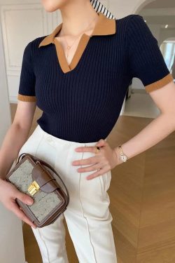 Basic Corduroy Polo Top