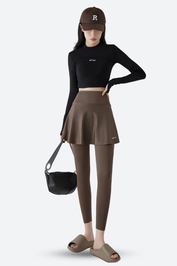 Basic Sport Leggings Mini Skirt