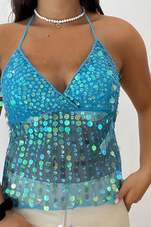 Beaded Backless Top
