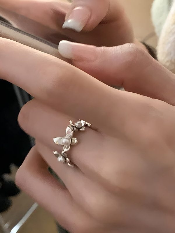 Beaded Floral Ring