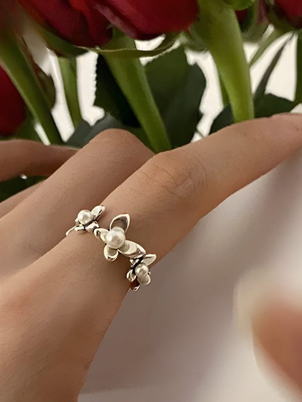 Beaded Floral Ring