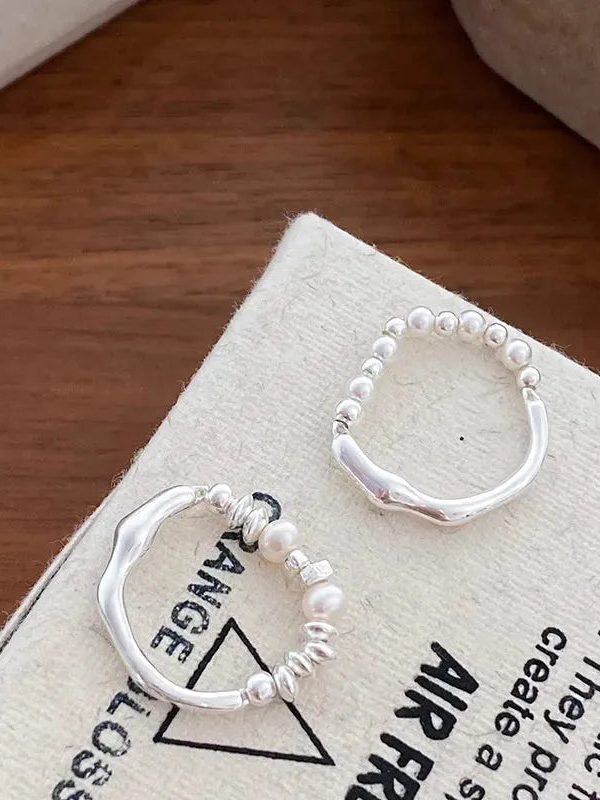 Beaded Wavy Ring