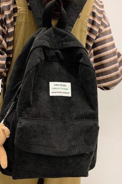Bear Corduroy School Backpack