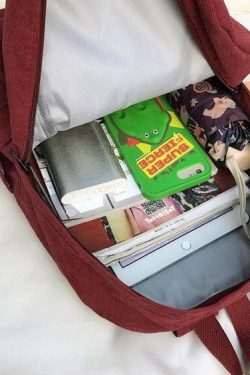 Bear Corduroy School Backpack