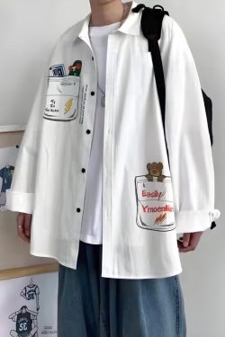 Bear & Skateboard Detailed Shirt