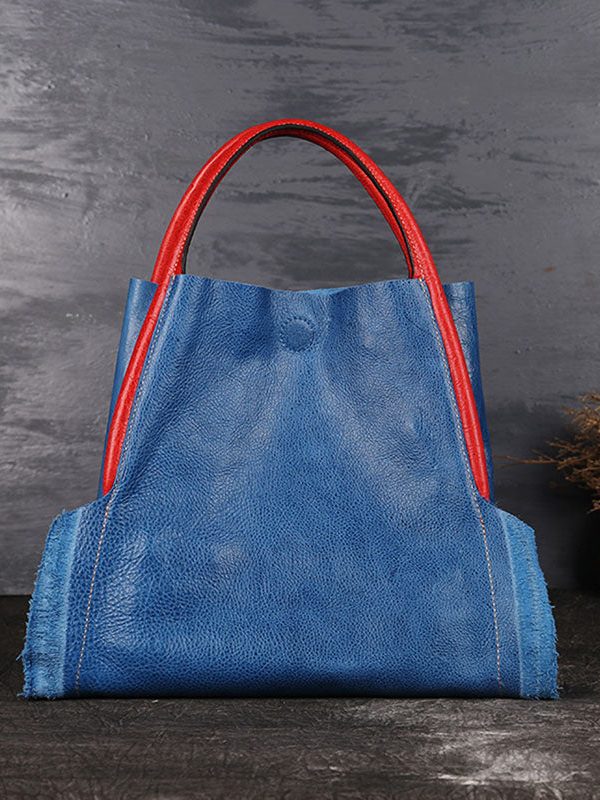 Beautiful Black Asymmetrical Design Calf Leather Satchel Handbag