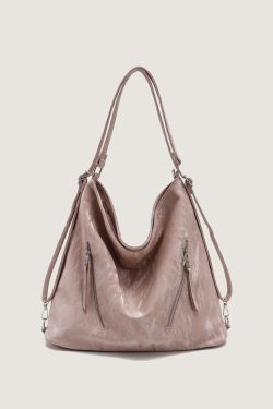 Beautiful Black Faux Leather Versatile Shoulder Bag