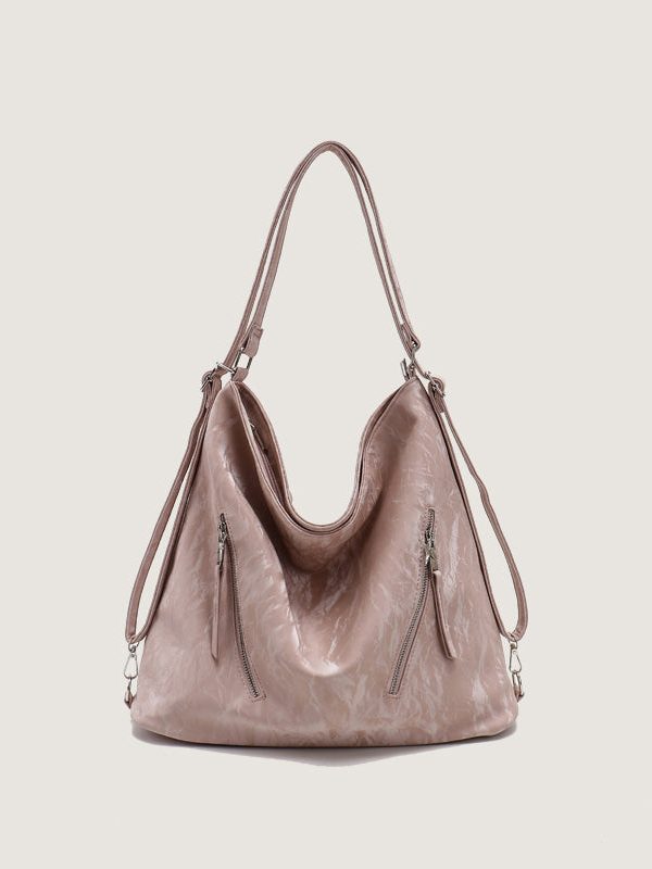 Beautiful Black Faux Leather Versatile Shoulder Bag