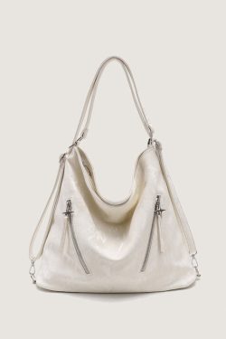 Beautiful Black Faux Leather Versatile Shoulder Bag