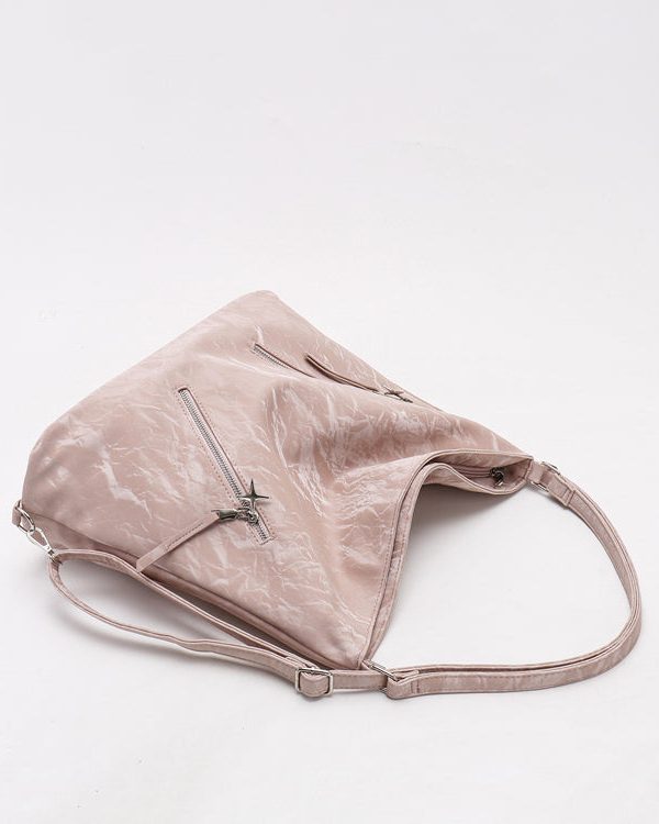 Beautiful Black Faux Leather Versatile Shoulder Bag