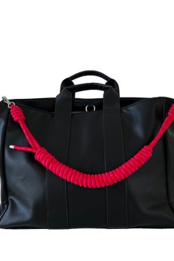 Beautiful Black Large Capacity Faux Leather Satchel Handbag