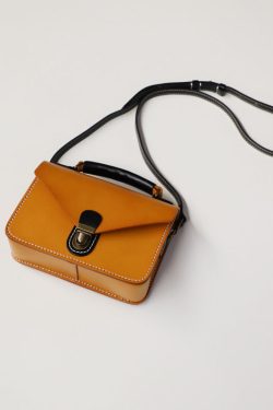 Beautiful Blue Calf Leather Women's Satchel Handbag