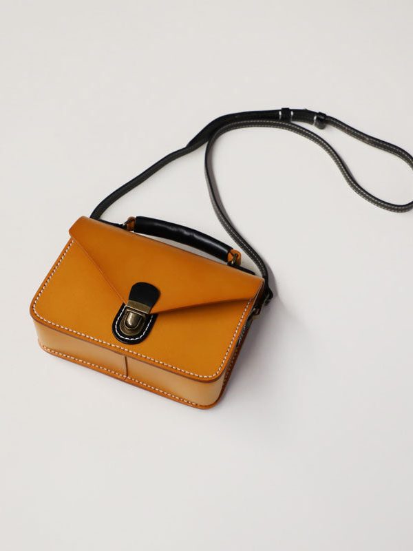 Beautiful Blue Calf Leather Women's Satchel Handbag