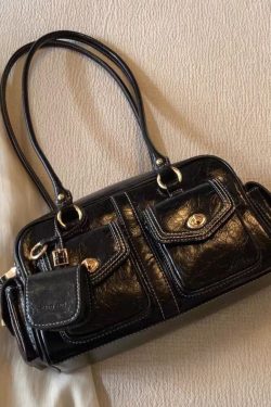 Beautiful Brown Pockets Faux Leather Tote Handbag