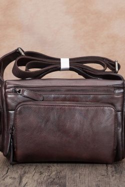 Beautiful Brown Solid Durable Versatile Calf Leather Tote Handbag