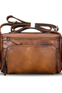 Beautiful Brown Solid Durable Versatile Calf Leather Tote Handbag