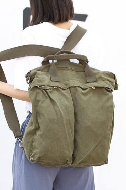 Beautiful For Women Casual green Canvas Square Backpack