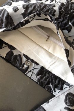 Beautiful Grey Flower Jacquard Square Spandex Satchel Handbag