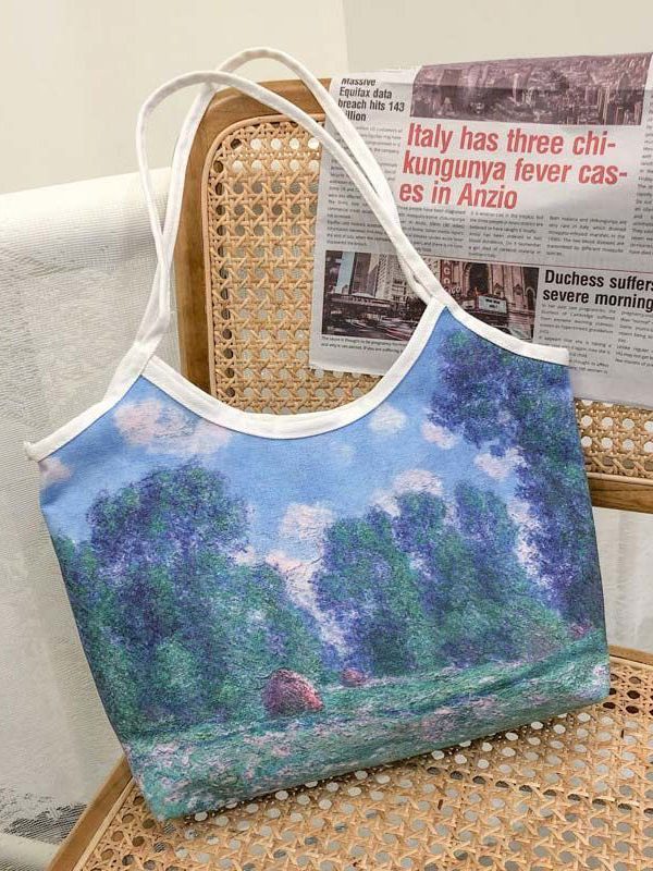 Beautiful Paitings Art Canvas Satchel Handbag