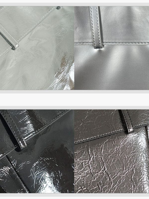 Belt Style Ita Bag - Spacious Y2K Silver Tote Ita Bag