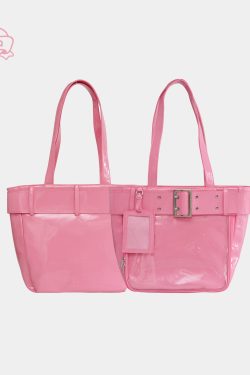 Belt Style Ita Bag - Spacious Y2K Silver Tote Ita Bag