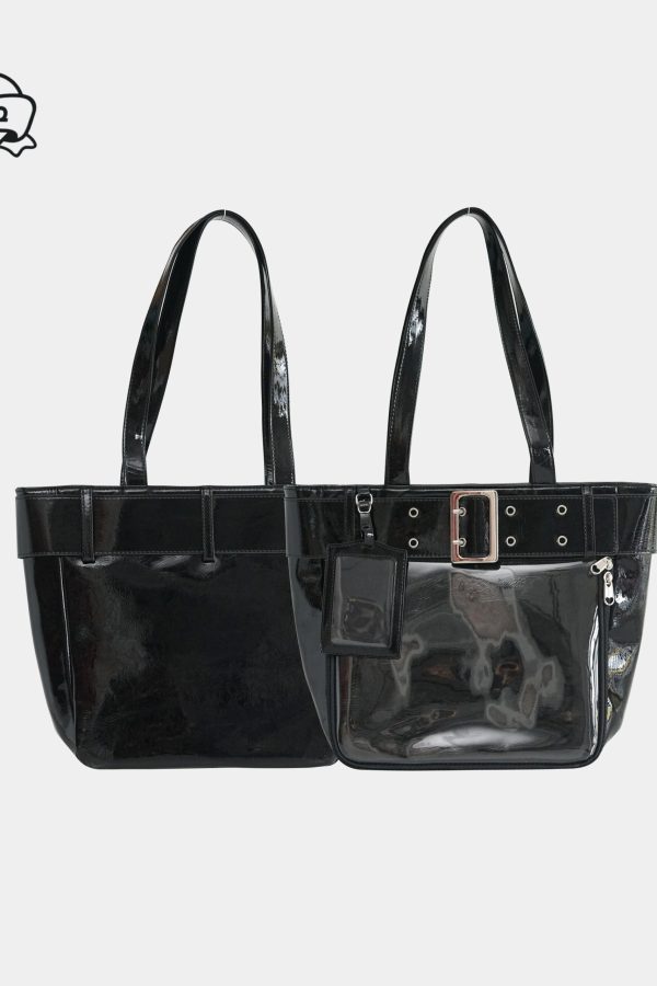 Belt Style Ita Bag - Spacious Y2K Silver Tote Ita Bag