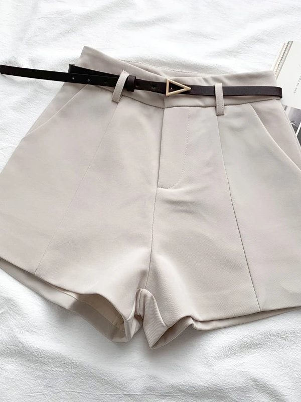 Belted High Waisted Shorts