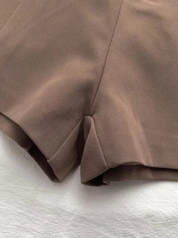 Belted High Waisted Shorts