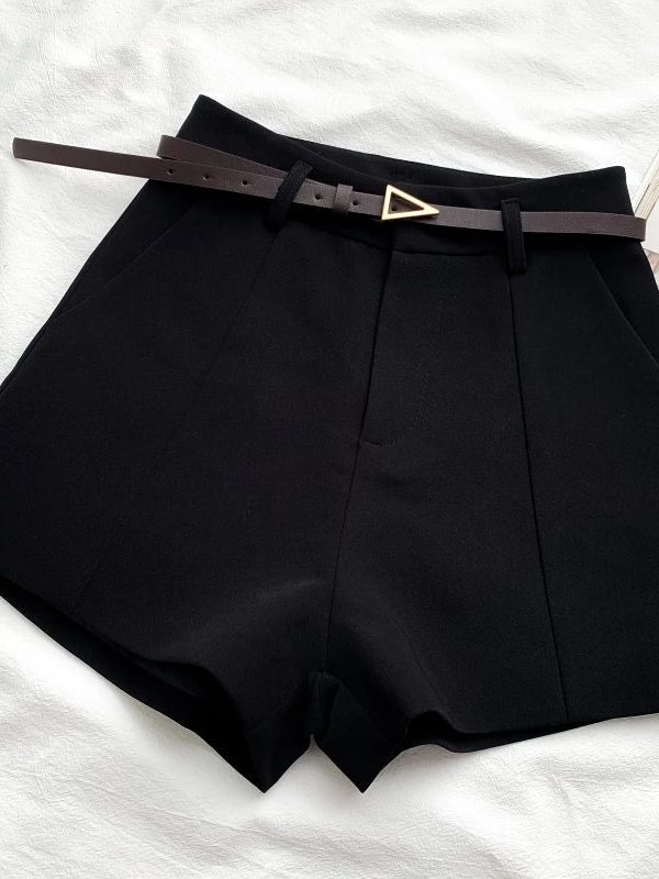 Belted High Waisted Shorts