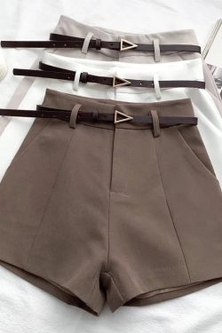 Belted High Waisted Shorts