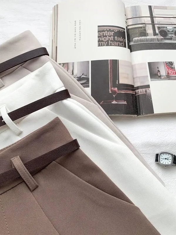 Belted High Waisted Shorts