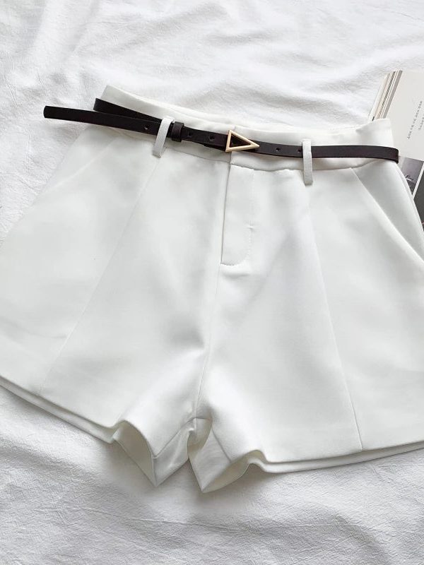 Belted High Waisted Shorts