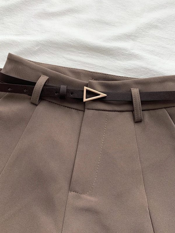 Belted High Waisted Shorts