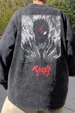 Berserk Printed Distressed Unisex Sweatshirt