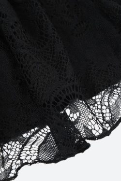 Black Coquette Mini Skirt