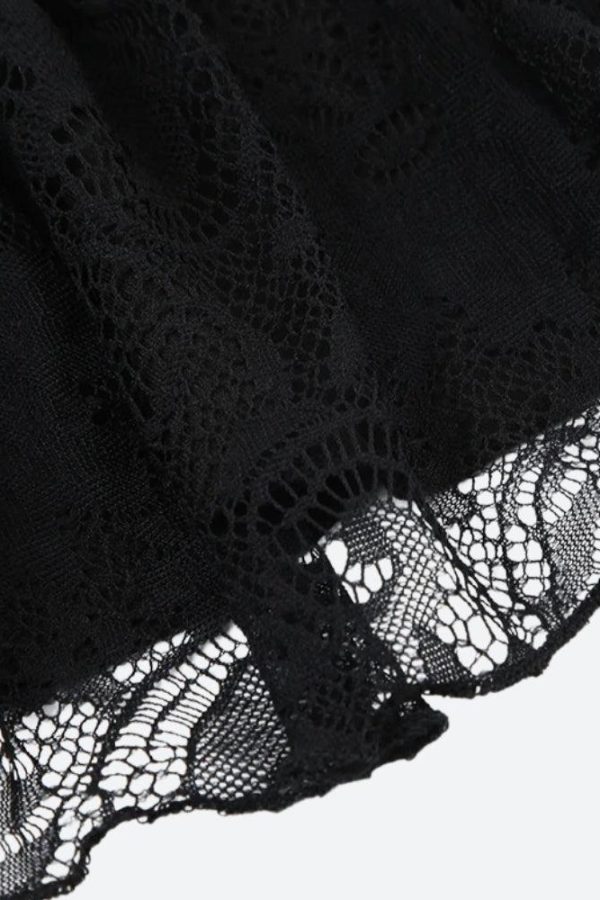 Black Coquette Mini Skirt