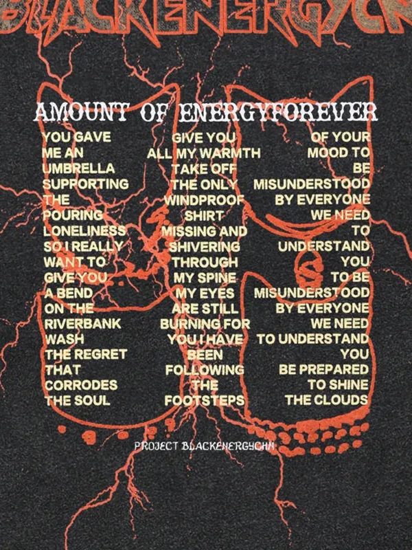 Black Energy Cat Band Tee