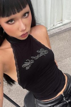 Black Halter Top